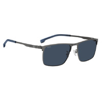 Hugo Boss BOSS 1837/G/S R80 KU 57 Matte Dark Ruthenium / Blue Avio Lenses