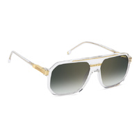 Carrera 1077/S REJ D6 60 Crystal Gold / Green Gradient w Mirror Lenses