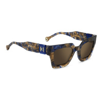 Carolina Herrera HER 0328/S JBW VP 49 Blue Havana / Gold Mirror Lenses