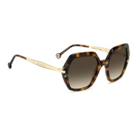 Carolina Herrera HER 0347/S SX7 HA 55 Light Havana / Brown Gradient Lenses