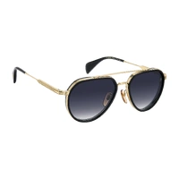 David Beckham DB 1226/G/S RHL 84 57 Gold Black / Blue Gradient Lenses