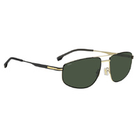Hugo Boss BOSS 1887/S I46 QT 60 Matte Black Gold / Green Lenses
