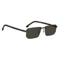 Hugo Boss BOSS 1918/S V81 IR 57 Dark Ruthenium Black / Grey Lenses