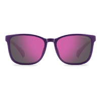 Polaroid Kids PLD 8077/S 0T7 AI 49 Plum / Grey Pink Mirror Polarised Lenses