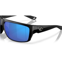 Costa Del Mar Fly Line 6S9129 912902-64 Matte Black / Blue Mirror Polarised Lenses