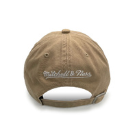 Mitchell & Ness Los Angeles Lakers Dad Hat Team Logo Khaki OSFM
