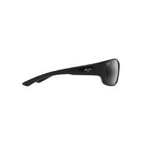 Maui Jim Local Kine 810-07E Shiny Black Grey and Maroon / Neutral Grey Polarised Lenses