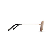 Maui Jim Mano H877-01 Dark Brown w Gold Stripe / HCL Bronze Polarised Lenses *