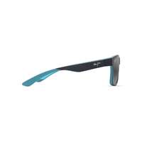 Maui Jim The Flats 897-02 Black w Teal Stripes / Neutral Grey Polarised Lenses