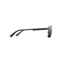 Maui Jim Piha DSB621-02 Shiny Gunmetal w Black / Dual Mirror Silver to Black Polarised Lenses