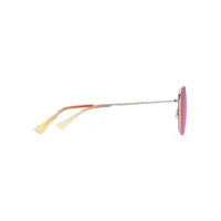 Maui Jim ‘Olali Asian Fit P657-16B Shiny Light Gold w Violet & Pink / Maui Sunrise Polarised Lenses
