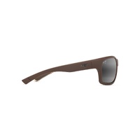 Maui Jim 'Ano Nui 681-01 Matte Solid Brown / Neutral Grey Polarised Lenses
