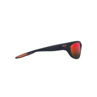 Maui Jim Haulani RM349-03 Matte Solid Dark Blue w Orange / Hawaii Lava Polarised Lenses