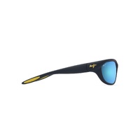 Maui Jim Haulani B349-03A Matte Solid Dark Blue w Yellow / Blue Hawaii Polarised Lenses