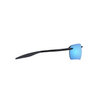 Maui Jim Ho'okipa Ultra G B336-02A Shiny Black w Grey / Blue Hawaii Polarised Lenses