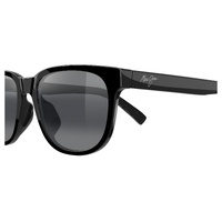 Maui Jim Puali Asian Fit 365-02 Shiny Black / Neutral Grey Polarised Lenses