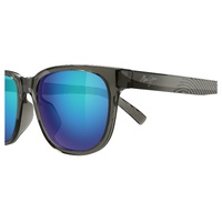 Maui Jim Puali Asian Fit B365-14 Shiny Transparent Dark Grey / Blue Hawaii Polarised Lenses