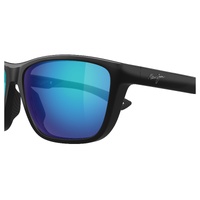 Maui Jim Makoi Asian Fit B368-02 Matte Black / Blue Hawaii Polarised Lenses