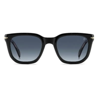 David Beckham Clip-On DB 7043/CS 2M2 Z7 50 Black Gold / Blue Polarised Lenses