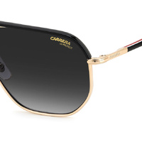 Carrera 304/S W97 9O 59 Gold Stripe Black / Dark Grey Gradient Lenses
