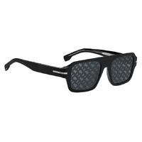 Hugo Boss BOSS 1595/S 807 MD 53 Black / Grey Silver Mirror Lenses