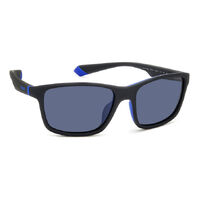 Polaroid PLD 2153/S 0VK C3 58 Matte Black Blue / Blue Polarised Lenses