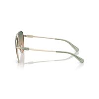Coach HC7140 900513-61 Shiny Light Gold / Green Brown Gradient Lenses