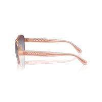 Coach CR617 HC7161 93310J-56 Shiny Rose Gold / Purple Blue Pink Gradient Lenses