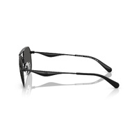 Coach CAE80 HC7178 939387-57 Satin Black w Black / Grey Solid Lenses