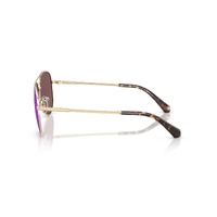 Michael Kors Perledo MK1172 101425-58 Light Gold / Blue Mirror Lenses