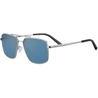 Serengeti Aitkin SS554003 Shiny Silver / Petrol Blue Mirror Polarised Photochromic Lenses