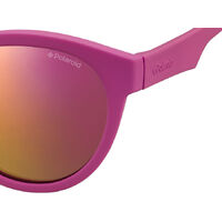 Polaroid Kids PLD 8019/S CYQ AI 45 Dark Pink / Grey Pink Mirror Polarised Lenses