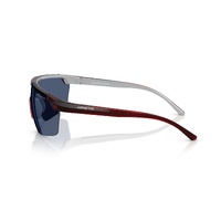 Arnette AN4369 303980-42 Red w Metallic Silver / Dark Blue Lenses