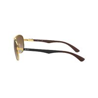 Ray-Ban RB8313 001/51-58 Carbon Fibre Arista Gold / Clear Brown Gradient Lenses