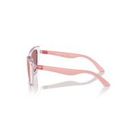 Emporio Armani Kids EK4004F 6139D0-50 Shiny Transparent Pink / Dark Violet Mirror Red Lenses