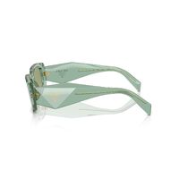 Prada PR17WS 11R10E-49 Transparent Sage / Green Mirror Internal Silver Lenses