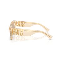 Miu Miu MU09WS 11T40F-53 Sand Transparent / Dark Brown Lenses
