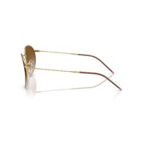 Ray-Ban RBR0103S 001/CB-53 Round Reverse Arista Gold / Clear Gradient Brown Lenses