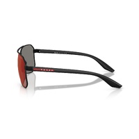Prada Linea Rossa PSA53S DG008F-62 Black Rubber / Dark Grey Mirror Blue Red Lenses