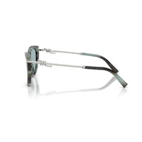 Tiffany & Co TF4253 84437C-55 Striped Black / Light Azure Silver Mirror Lenses