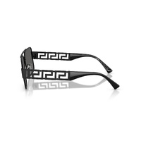 Versace VE2290 12616G-61 Matte Black / Dark Grey Silver Mirror Lenses