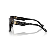 Dolce & Gabbana DG4512 32888G-53 Black Texture Cocco / Grey Gradient Lenses