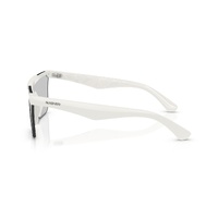 Burberry BE4480D 417269-41 White / Light Grey Tampo Silver Mirror Lenses