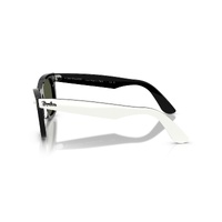 Ray-Ban RB2240 144431-50 Wayfarer White On Black / Green Lenses