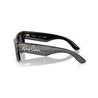 Ray-Ban RB4940BP 686587-47 Wayfarer Puffer Black w Strass Pave / Dark Grey Lenses