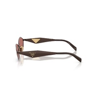 Prada PRD50S 22J80W-57 Satin Cigar / Bordeaux Lenses