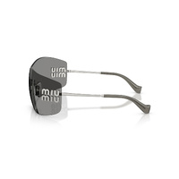 Miu Miu MUB53S 1BC81A-44 Silver / Dark Grey Lenses