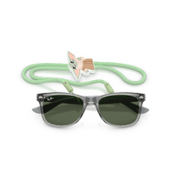 Ray-Ban Junior RJ9052S 722871-47 New Wayfarer Transparent Grey / Dark Green Lenses