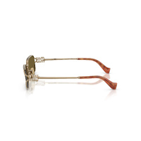 Miu Miu MUC50S 7OE09Z-52 Old Gold / Dark Brown Lenses