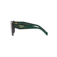 Prada PR15WS 1AB5Z1-54 Black w Green Temple / Dark Grey Polarised Lenses